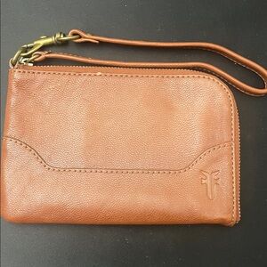 Frye Brown Leather Wristlet
